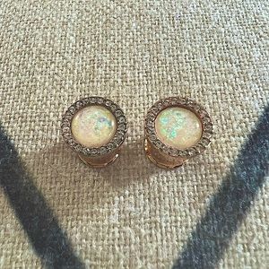 Iridescent sparkle gold plugs - 7/16g (11 mm)